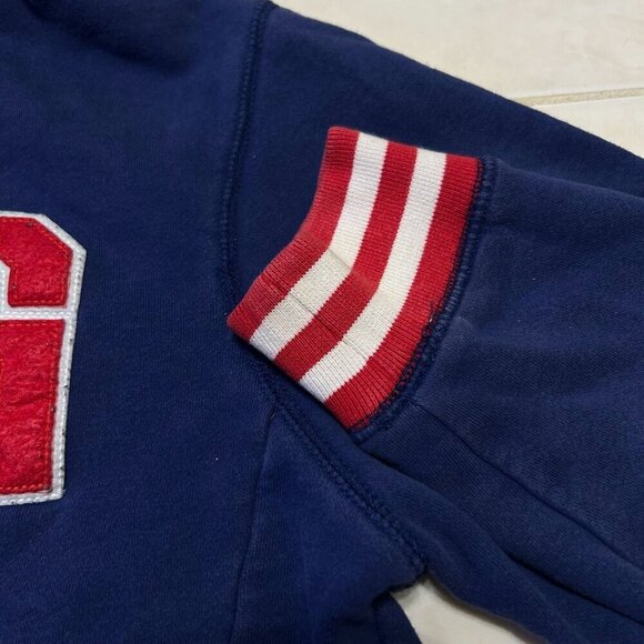 Akoo "King" Hoodie Medium‎ Blue & Red Cotton/Polyester Sweatshirt Y2K - Picture 8 of 10